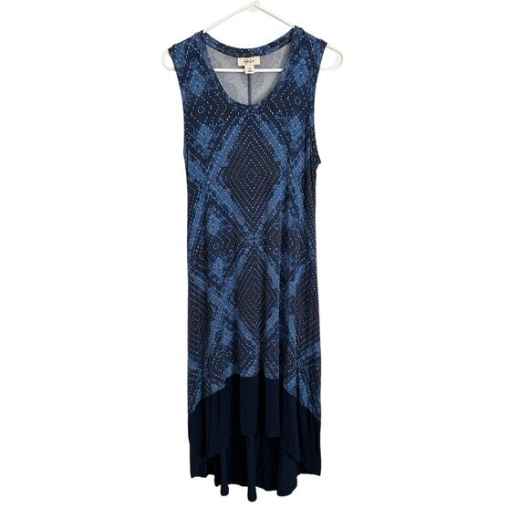 Style & Co. Women's Printed Stretchy Midi Dress - Blue & White - M - Picture 1 of 8